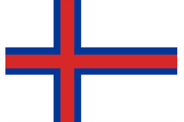 Færøerne flag, hvid blå rød