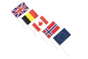 Kageflag, papirflag, nationalflag